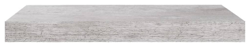 vidaXL Wall Shelves Floating Display Shelves for DVDs 2 Pcs Concrete Gray