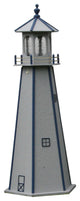 Standard Lighthouse, Dawn Gray & Navy Blue, 5 Foot, Dusk to Dawn Sensor