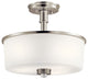 Kichler Joelson 3 Light Semi Flush Light in Brushed Nickel