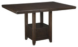 Ashley Haddigan Extendable Counter Height Dining Table, Dark Brown