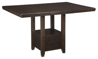 Ashley Haddigan Extendable Counter Height Dining Table, Dark Brown