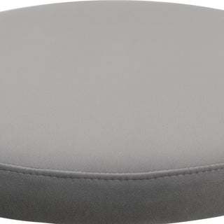 LeisureMod Euston Wicker Bar Stool With Black Steel Frame Set of 2, Gray