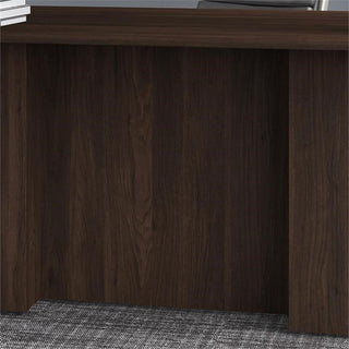 Office 500 72W Height Adjustable U Shaped Desk in Black Walnut - Engineered Wood