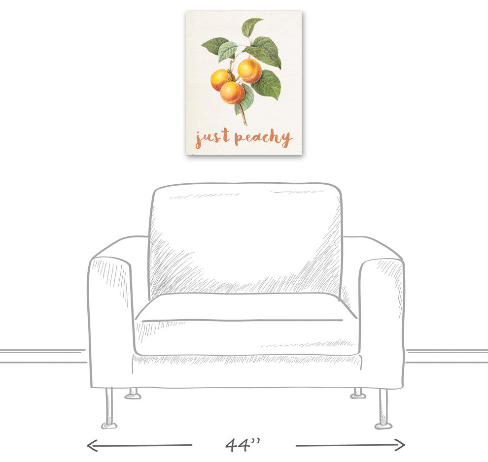 Just Peachy Vintage Peaches Canvas 16x20 Canvas Wall Art
