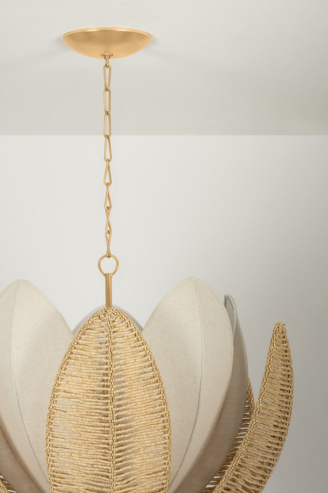 Corbett Lighting Costa Brava Chandelier, Vintage Gold Leaf, 36"Dx31.75"H