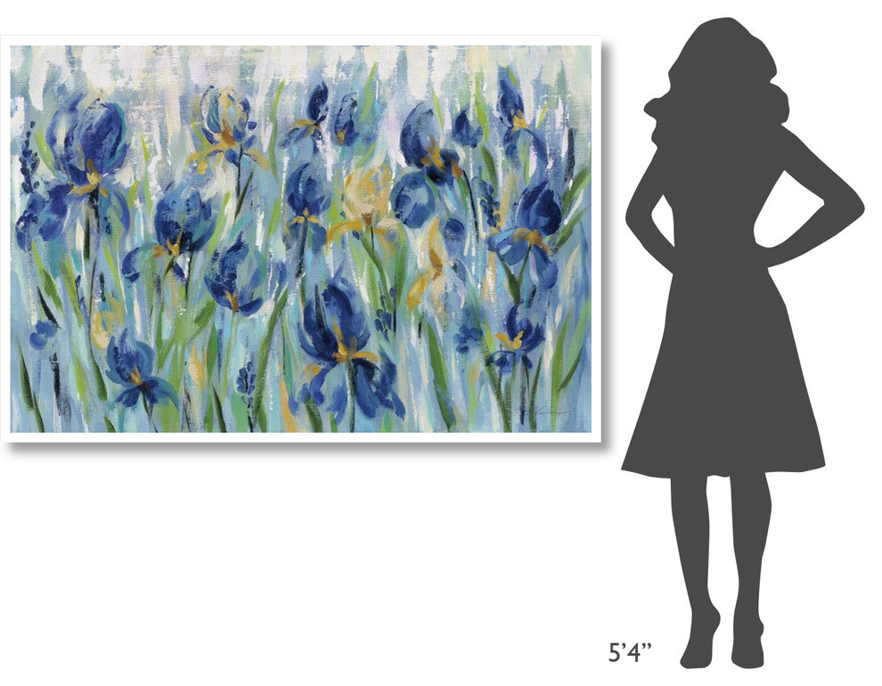 "Iris Flower Bed" Digital Paper Print by Silvia Vassileva, 62"x42"
