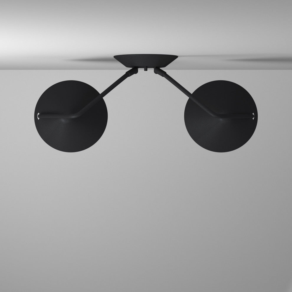 Zag - 2-Light LED Wall Sconce - Textured Matte Black Shade Finish