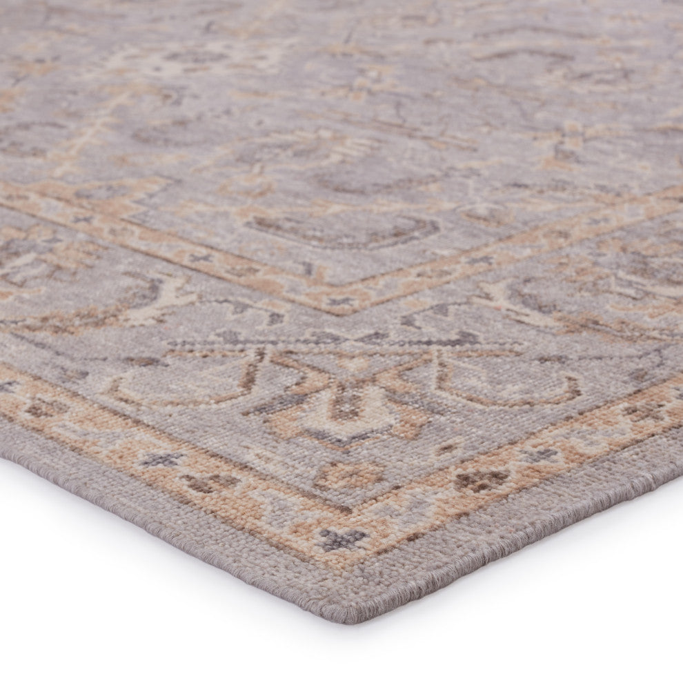 Jaipur Living Wyndham Hand-Knotted Trellis Light Gray/ Tan Area Rug, 6'x9'