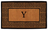 The Grecian Monogram Doormat, Extra-Thick 2'x3', Letter Y