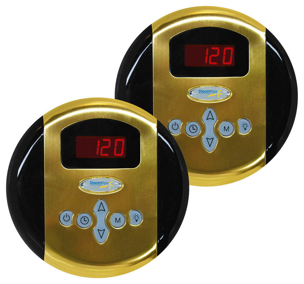 Steamspa Royal Control Kit, Polished Brass