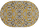 Bastille Trellis Yellow 6'7"x9'6" Oval Area Rug