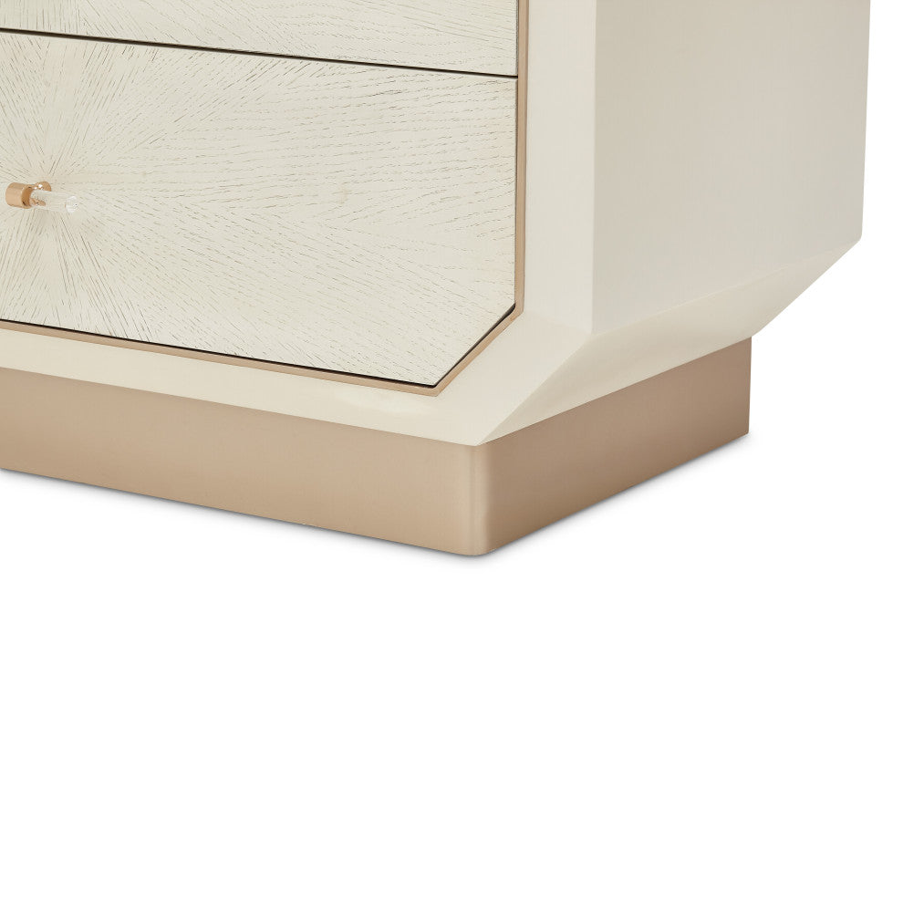 La Rachelle Display Cabinet with LED Lighting - Champagne