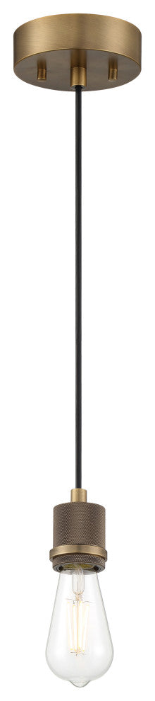 Port Nine Bare Martini LED Pendant, Replaceable LED, Antique Brushed Brass