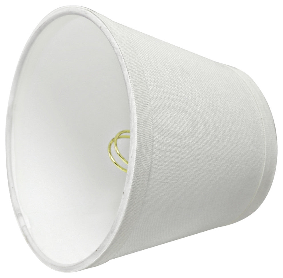 32862-9 Small Hardback Empire  Chandelier Clip On Lamp Shade White 4"x6"x5"