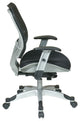 Unique Self Adjusting Spaceflex Back With Mesh Seat Managers Chair, Black/Silver