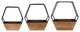 Set of 3 Boho Cool Hexagon Wall Planters