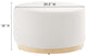 Tilden Large 29" Round Performance Velvet Upholstered Ottoman