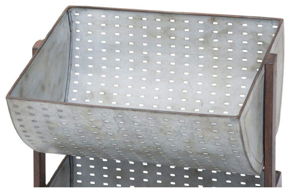 Four Tiered Perforated Metal Display Tower