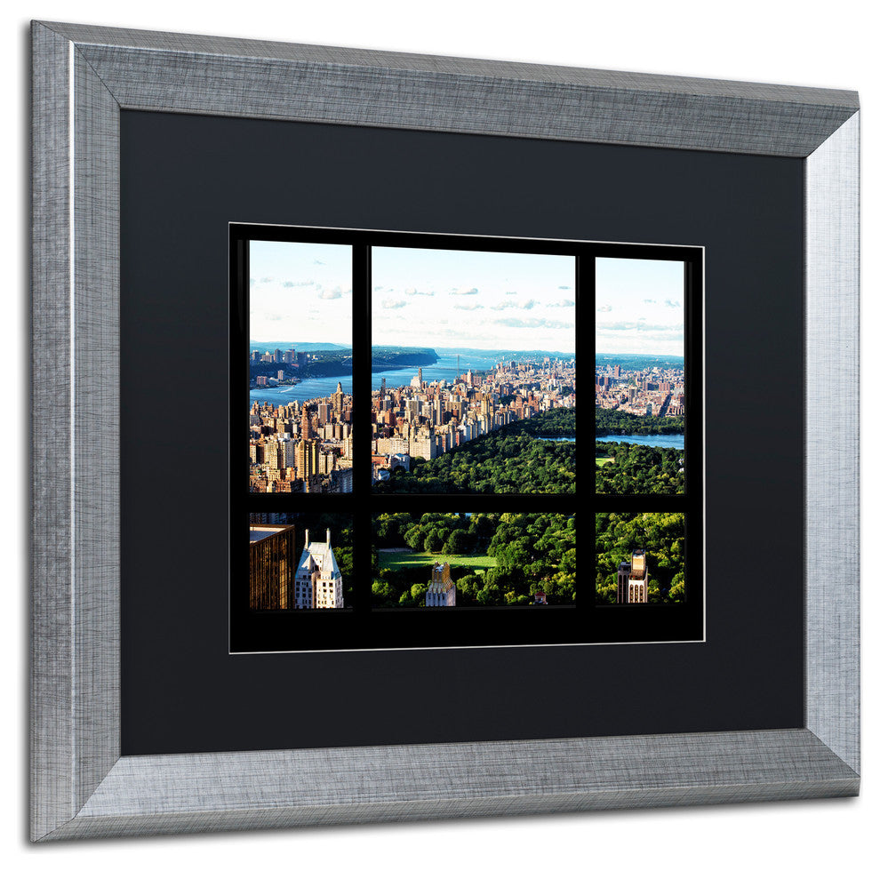 Philippe Hugonnard 'Central Park Window', Silver Frame, Black Mat, 20x16