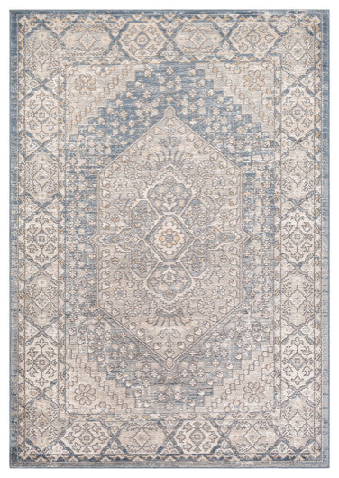 Surya Seattle STA-2304 5'3"x7'3" Rug, Khaki/White/Denim/Medium Gray/Light Gray