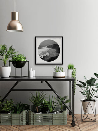 "Big Ocean Waves" Framed Painting Print, 24x24