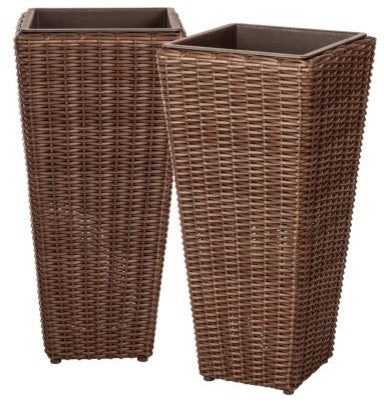 Alto-2 Piece Wicker Planter Set