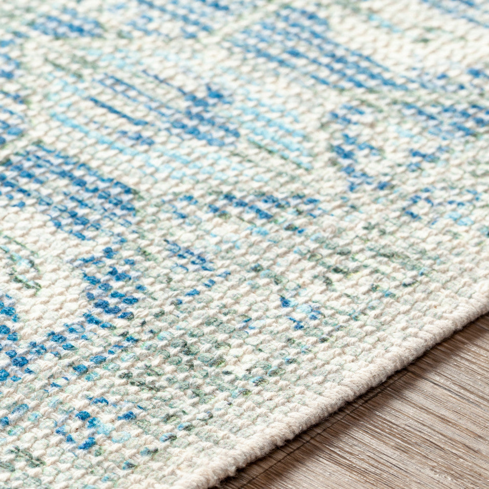 Surya Zainab ZAI-2300 6'x9' Rug, Sky Blue/Navy/Sage/Lime/Dark Green/White