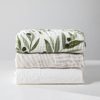 Crib Sheet, GOTS Certified Organic Muslin Cotton, White
