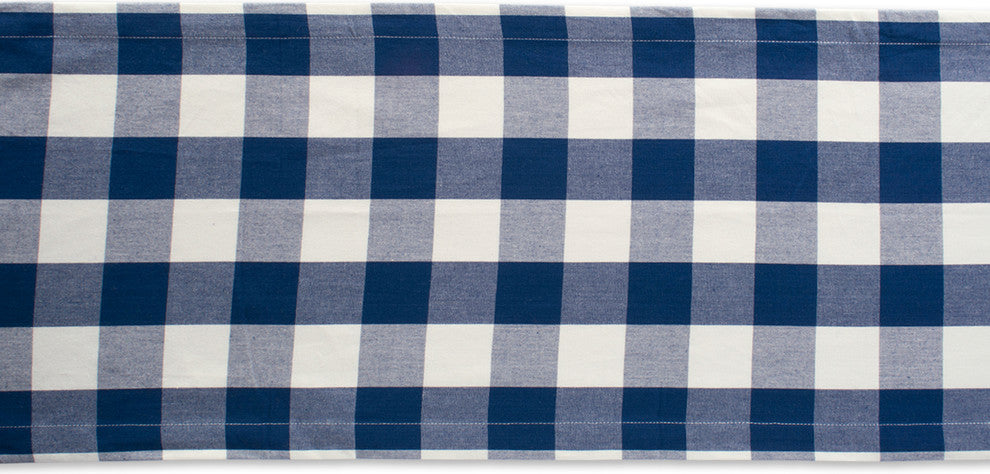 DII Navy Buffalo Check Table Runner