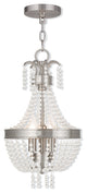 Pendant With Clear Crystals,, Brushed Nickel