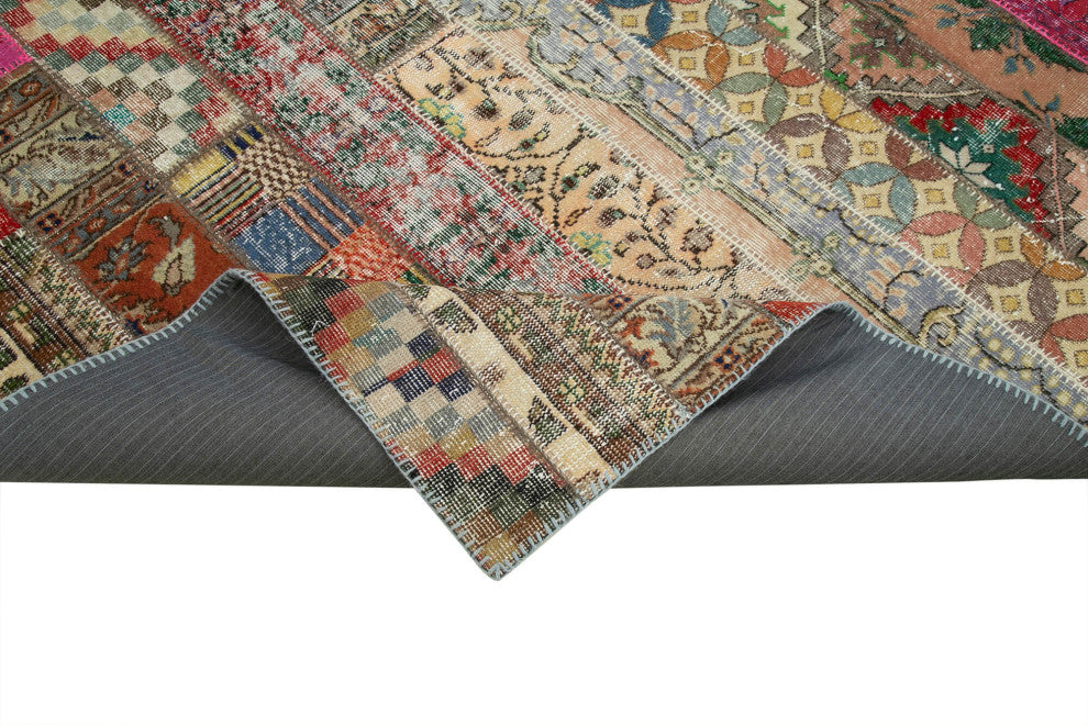 Rug N Carpet - Handwoven Oriental 6' 8" x 10' 0" Vintage Patchwork Area Rug