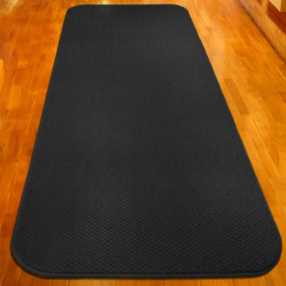 Skid-Resistant Carpet Runner Black, 48"x18'