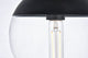 Elsa 1-Light Black Plug-In Pendant With Clear Glass