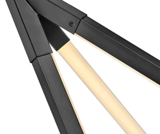 Fredrick Ramond FR30617 Rae 15"W LED Abstract Pendant - Lacquered Brass / Black