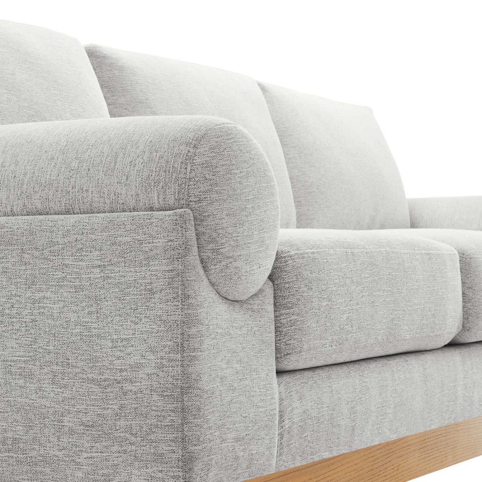 Oasis Upholstered Fabric Sofa - Light Gray