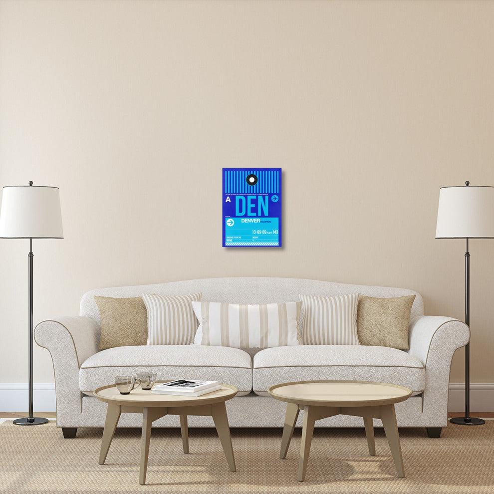 "DEN Denver Luggage Tag 2" Fine Art Print