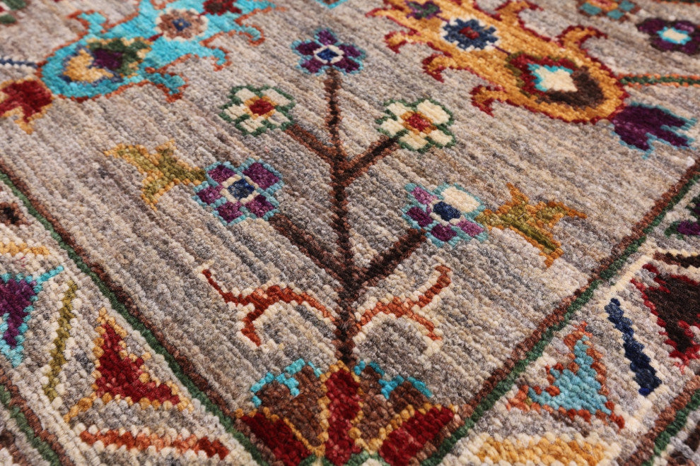6' 7" X 9' 6" Handmade Persian Tabriz Wool Rug - Q12481