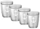 Kraftware Double Wall Short Glasses, Anchor, 14 oz, Set of 4