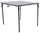 2.83, Foot Square Bi, Fold Plastic Folding Table With Carrying Handle, Gray