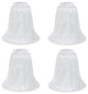 Aspen Creative 23029-4 Replacement Bell Shaped Alabaster Glass Shade 4 Pack