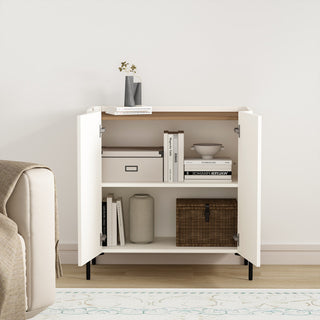 Lifestyle image showing cabinet in a styled room.
