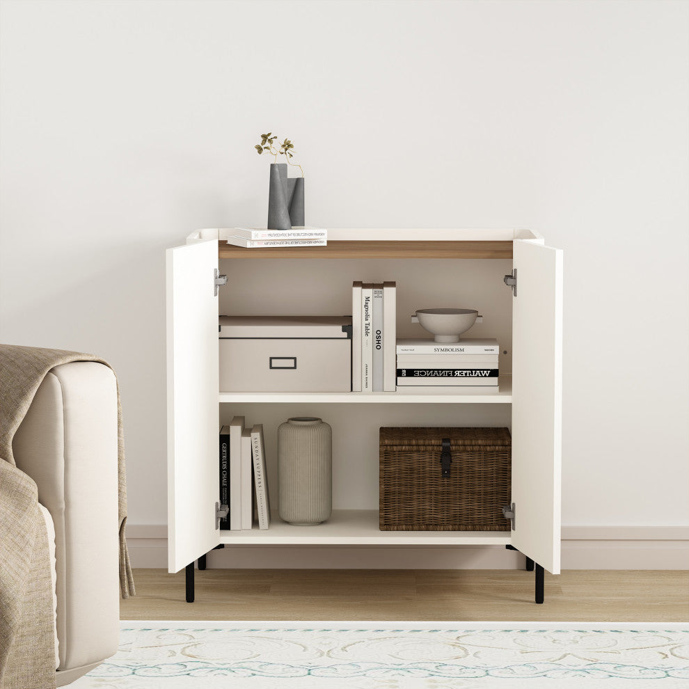Lifestyle image showing cabinet in a styled room.