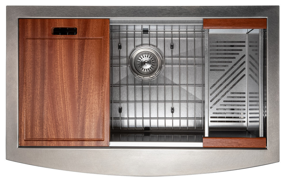 33" Moritz Apron Mount Kitchen Sink in Fingerprint Resistant Stainless Steel