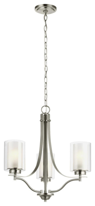 Generation Lighting 3137303 Elmwood Park 3 Light 21"W Chandelier - Brushed