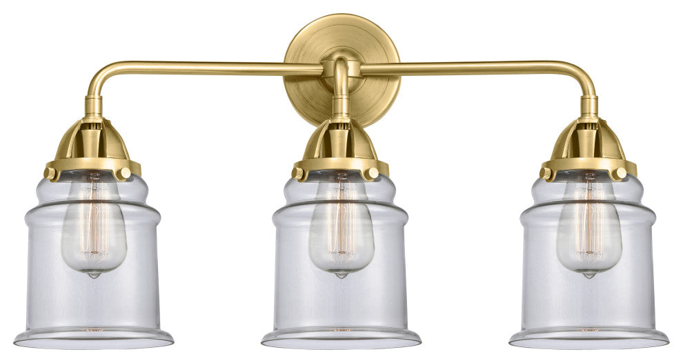Innovations 288-3W-SG-G182-LED Canton 3 Light Vanity Light, Satin Gold