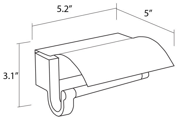 Secret Bath, Polished Chrome Toilet Paper Holder, Bilbao Collection