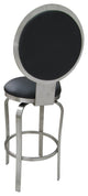 529 Stainless Steel Counter 26" 30" Bar Stool, Black, 30"