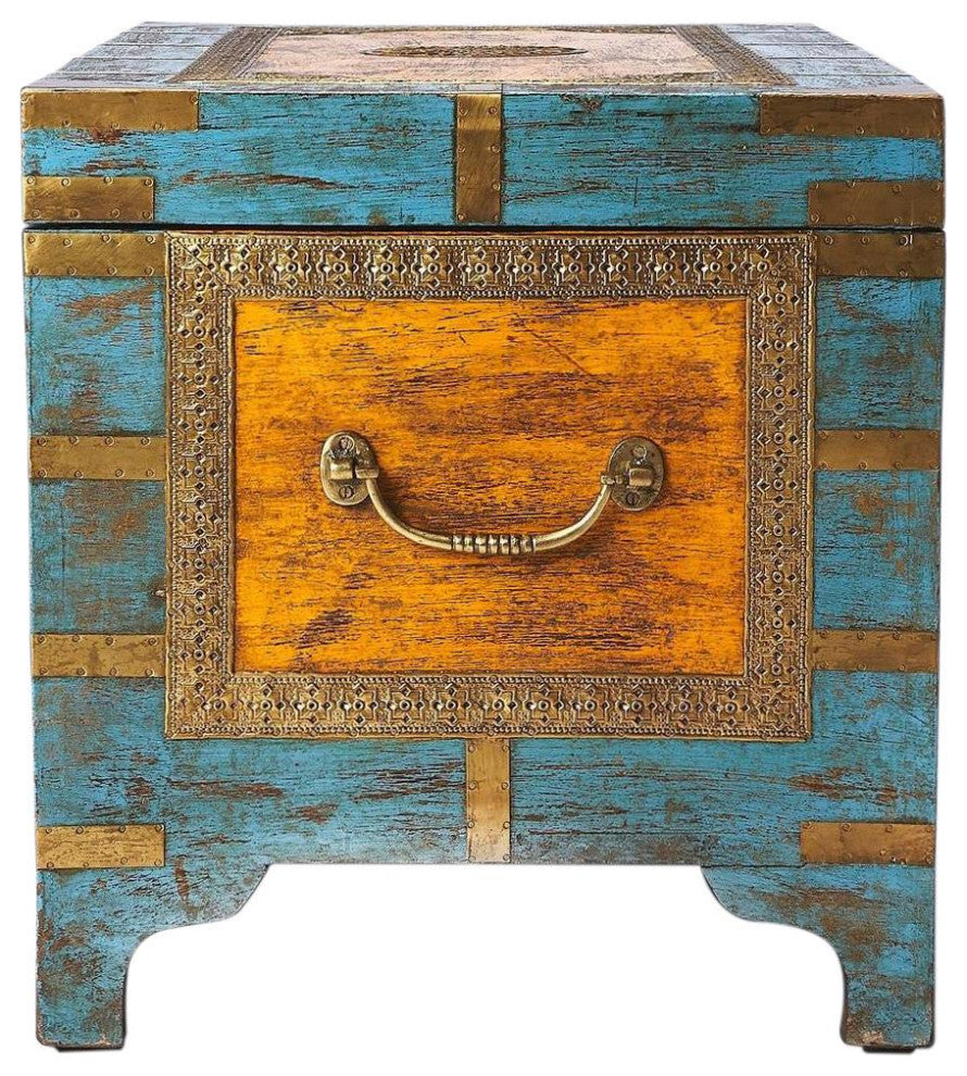 Elegant Vintage Brass Storage Trunk