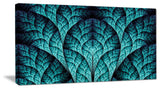 Blue Exotic Biological Organism, Oversized Abstract Canvas Art Print, 60x28