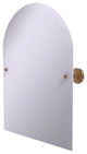 Frameless Arched Top Beveled Edge Tilt Mirror, Brushed Bronze